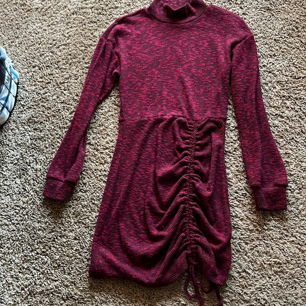 Cute red sweater dress